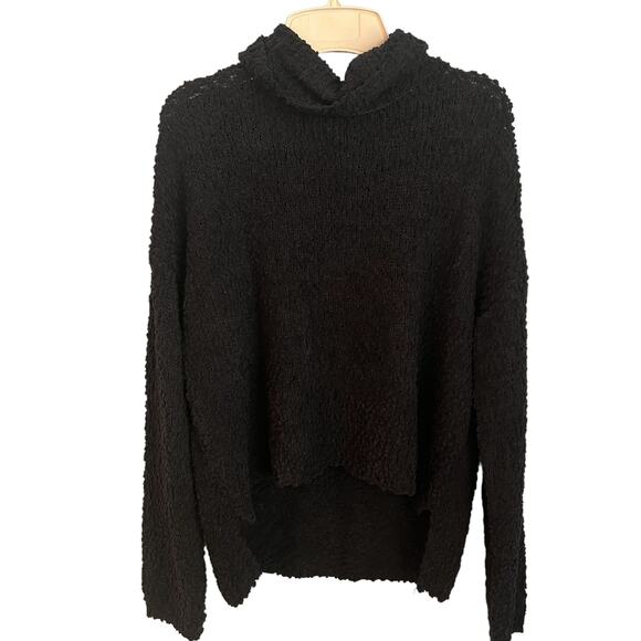 NEW Bobeau Popcorn Black Turtleneck Sweater Size Medium - Picture 2 of 13